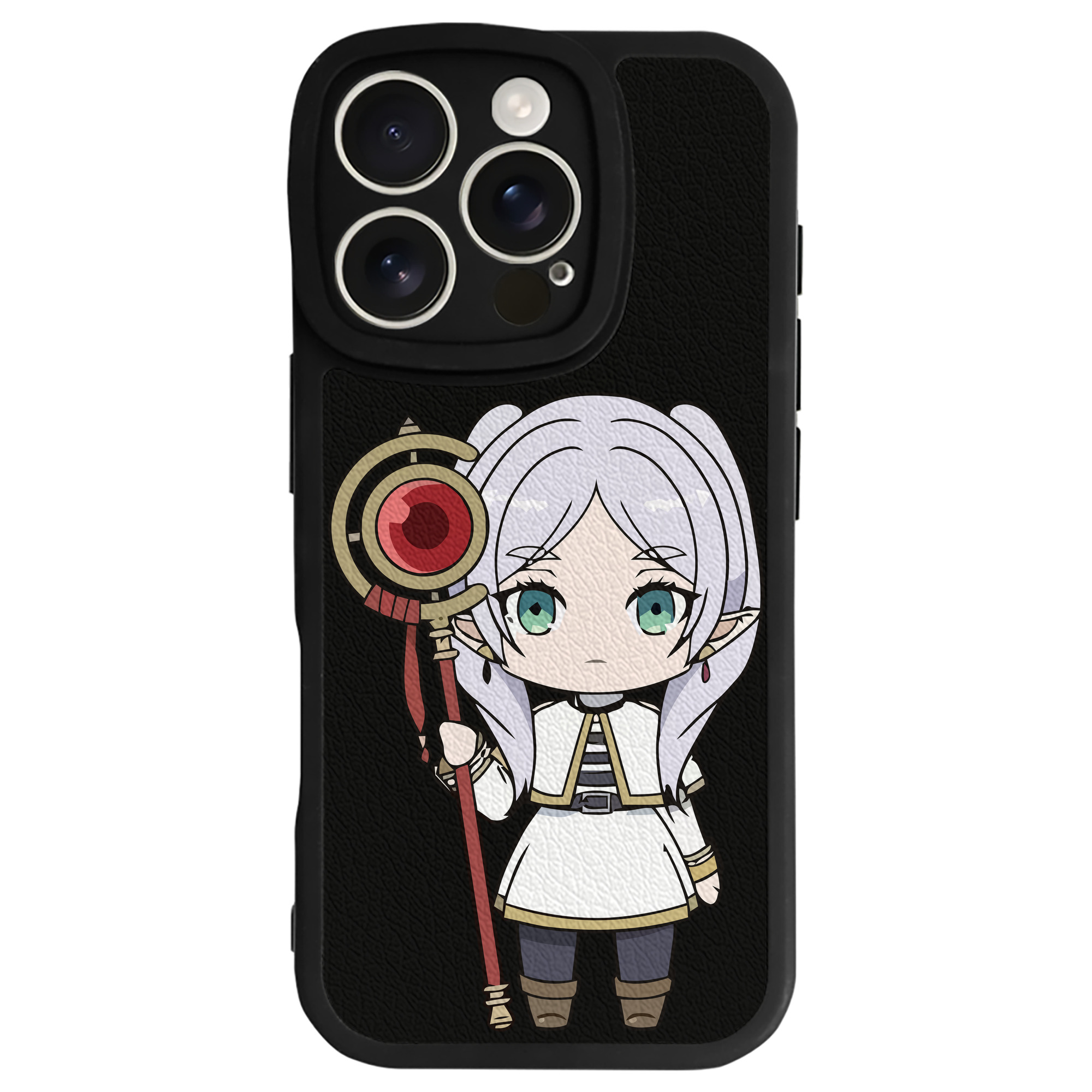 （画像用） 葬送のフリーレン Frieren 【iPhone 16シリーズ対応】シリコンスマホケース（レザー調） 材質：シリコン